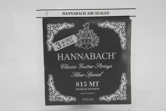 Hannabach 815 MT Schwarz -  Mittlere Spannung - 3er Set -