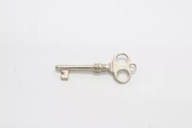 Piano-key with "beard", nickel polished